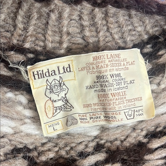 Vintage Hilda Ltd. Wool Cardigan Size Mens L - Picture 7 of 9